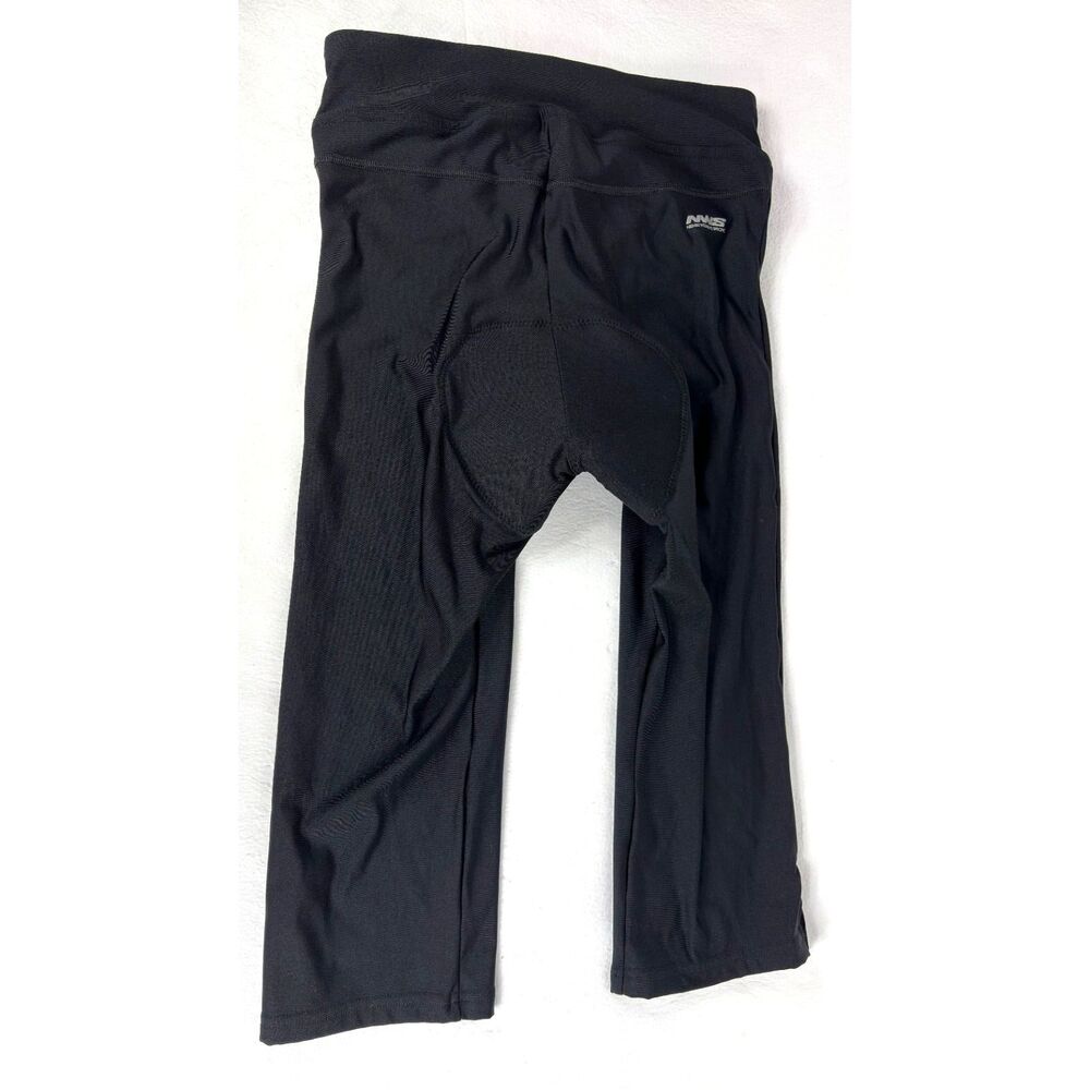 CANARI and Nishiki Capri Bike Pants Womens Black Padded Cycling Shorts Size M - Picture 10 of 13